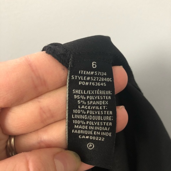 Jessica Long Sleeve Lace Black Dress, size 6 - Picture 8 of 13